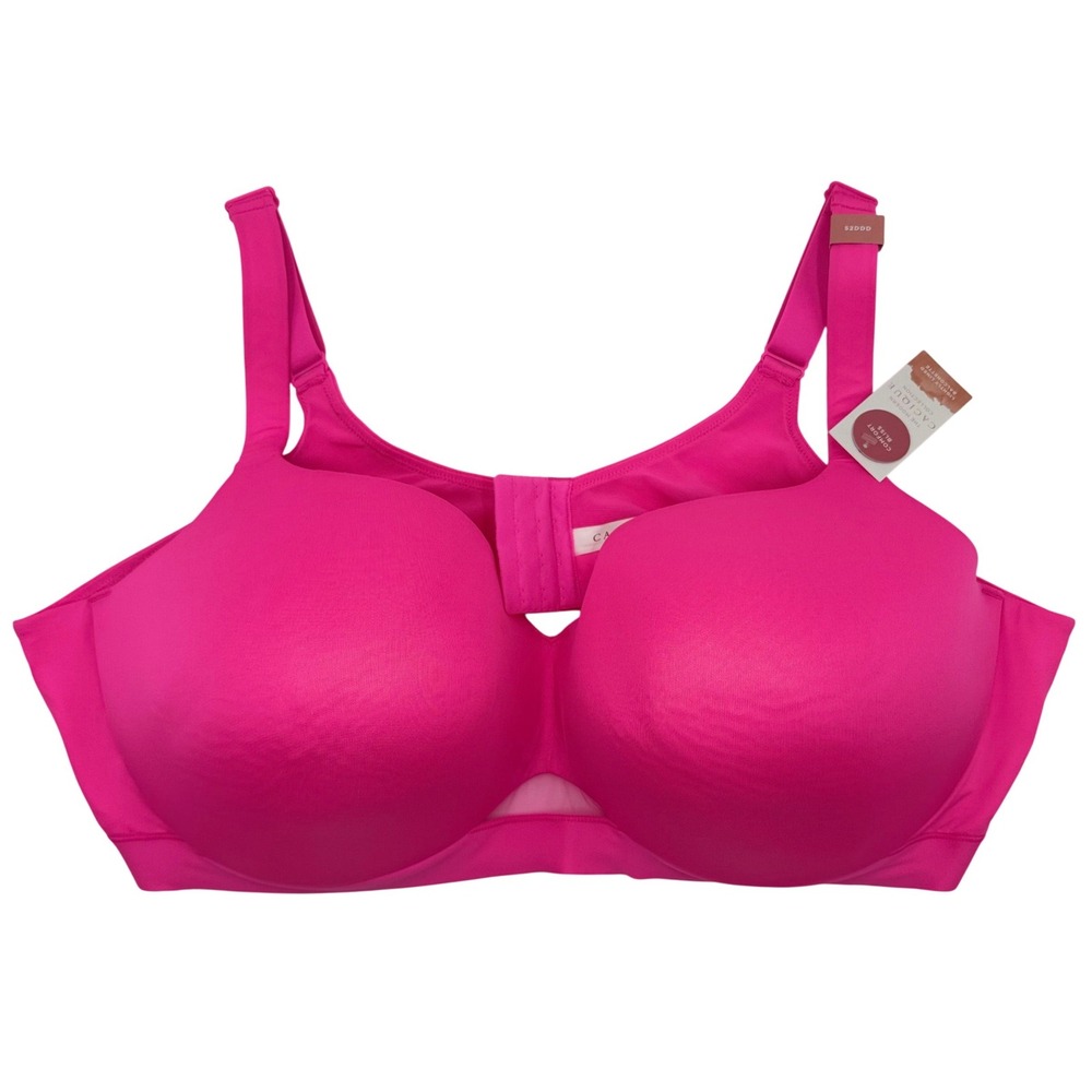 NWT Cacique Balconette Bra Comfort Bliss Lightly Lined Plus Size 52DDD Hot Pink